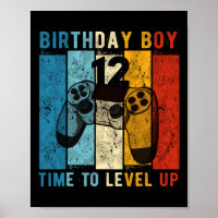 Year Old Birthday Boy 12 Time To Level Up 12th Bir