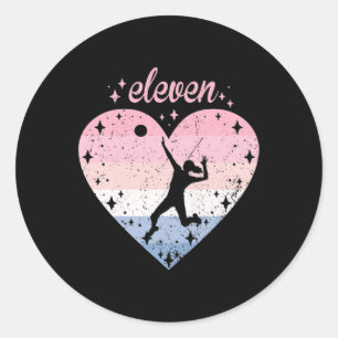 Year Old Cute Volleyball Birthday Girl th Bday   Classic Round Sticker