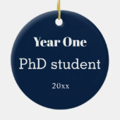 Year PhD Student Ceramic Ornament (Back)