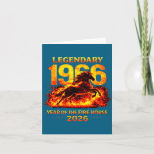 Year Shirt 1966 Fire Horse 60th Birthday Card