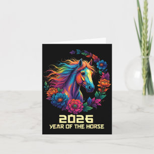 Year The Horse Happy Chinese 1 Card