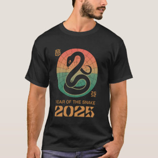Year the Snake 2025 Chinese New Year Zodiac Snake T-Shirt