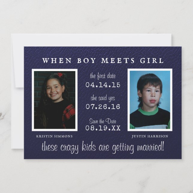 Yearbook Photo | Photo Save the Date Announcement (Front)