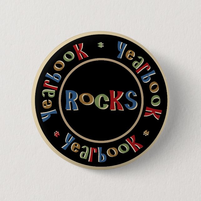 Yearbook Rocks 6 Cm Round Badge (Front)