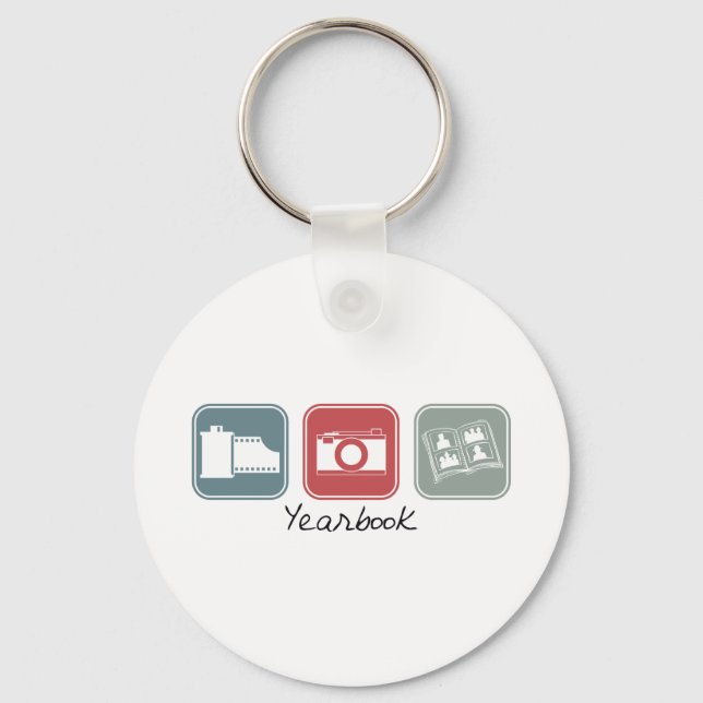 Yearbook (Squares) Key Ring (Front)