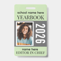 Yearbook Staff Badge Fully Customisable
