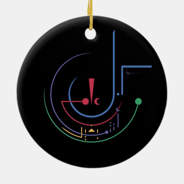 Yearly Blessings (Midnight) Ceramic Ornament (Back)