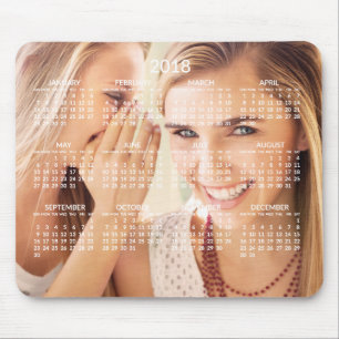 Yearly Calendar 2018 Mousepad Add Photo