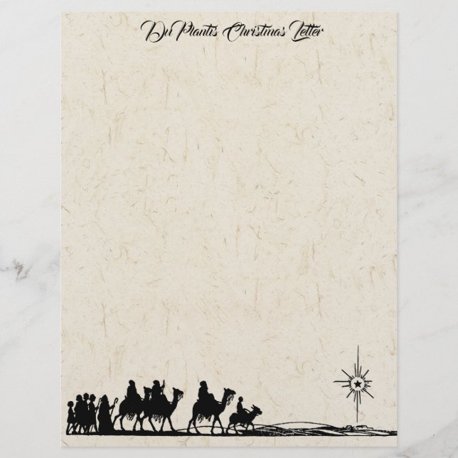 Yearly Christmas Letter Personalised Letterhead (Front)