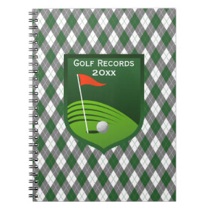 Yearly Golf Records Notebook