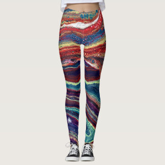 Yearnin Burnin 1 Colourful Abstract Cool Leggings