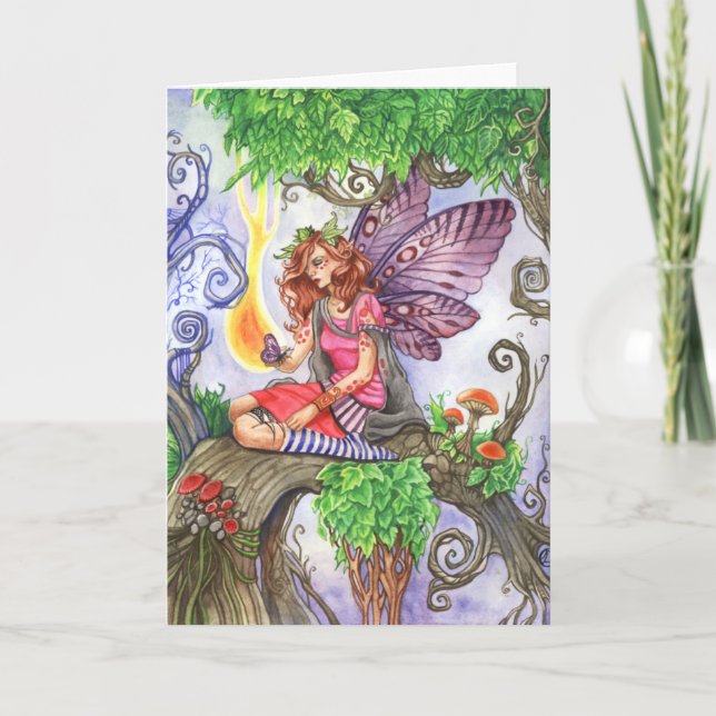 Yearning Fairy Greeting Card (Front)