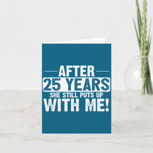 Years 25th Anniversary 25 Marriage Husband Card