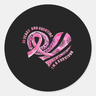 Years And Counting I'm A Survivor Breast Cancer Aw Classic Round Sticker