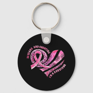 Years And Counting I'm A Survivor Breast Cancer Aw Key Ring