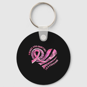 Years And Counting I'm A Survivor Breast Cancer Aw Key Ring