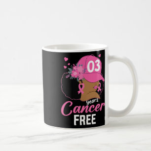 Years Cancer Free Survivor Breast Cancer Black Wom Coffee Mug