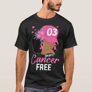 Years Cancer Free Survivor Breast Cancer Black Wom T-Shirt
