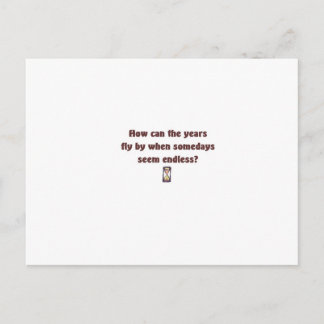 Years fly by postcard