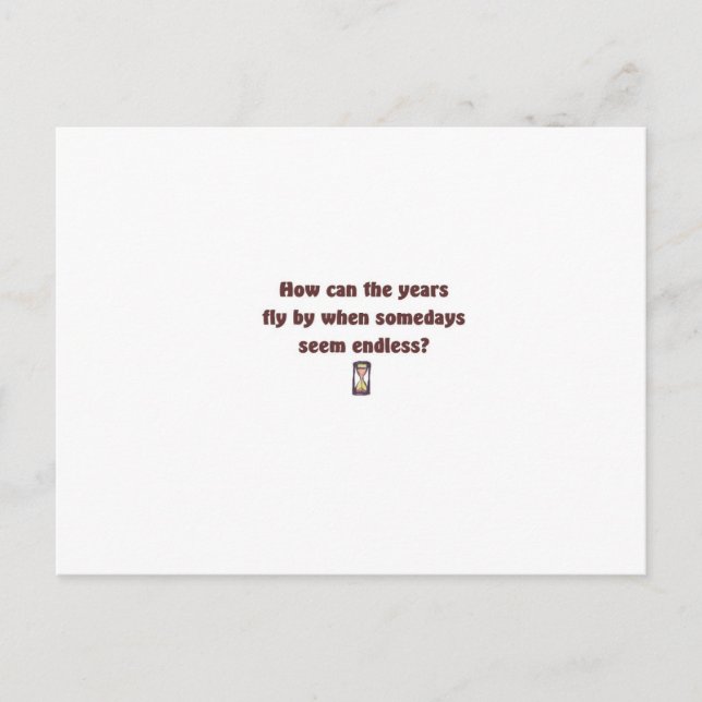 Years fly by postcard (Front)