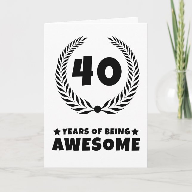 Years of being awesome card (Front)
