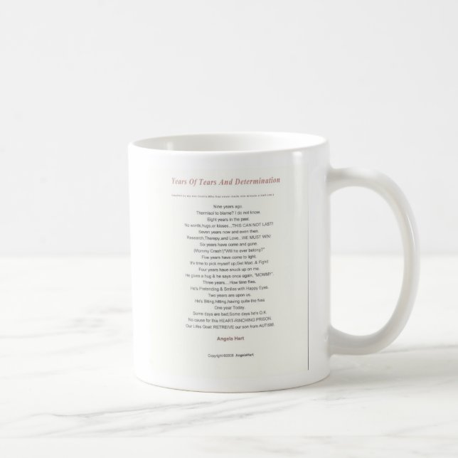 Years of Tears and Determination Coffee Mug (Right)
