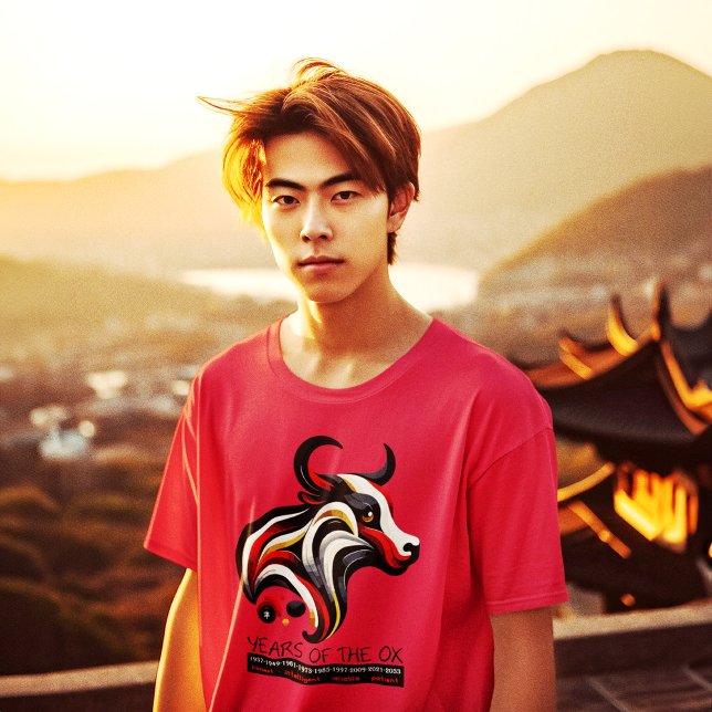 Years Of The Ox - Chinese Zodiac Sign T-Shirt (Creator Uploaded)