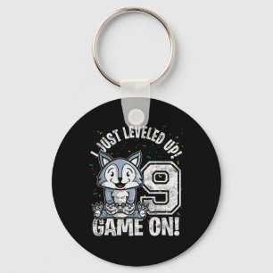 Years Old 9th Birthday Wolf Boy Girl Gifts Video G Key Ring