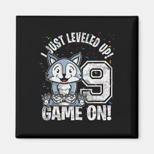 Years Old 9th Birthday Wolf Boy Girl Gifts Video G Magnet
