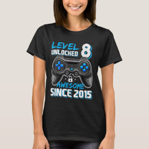 Years Old Boys Level 8 Unlocked Awesome 2015 Video T-Shirt
