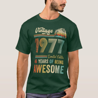 Years Old Vintage 1977 th Birthday Men Women T-Shirt