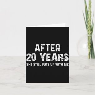 Years Shirt 20 Anniversary Husband Card
