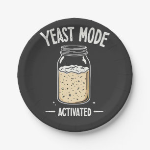 Yeast Mode Activated Baking Cooking Chef  Paper Plate