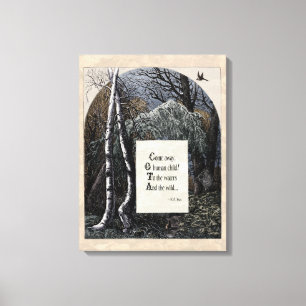 Yeats "The Stolen Child" Victorian Art Canvas Print