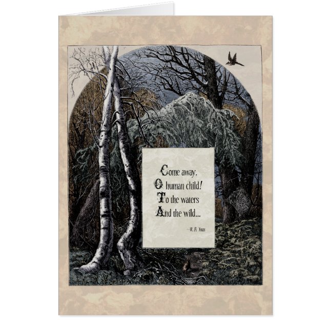 Yeats "The Stolen Child" Victorian Art Card (Front)