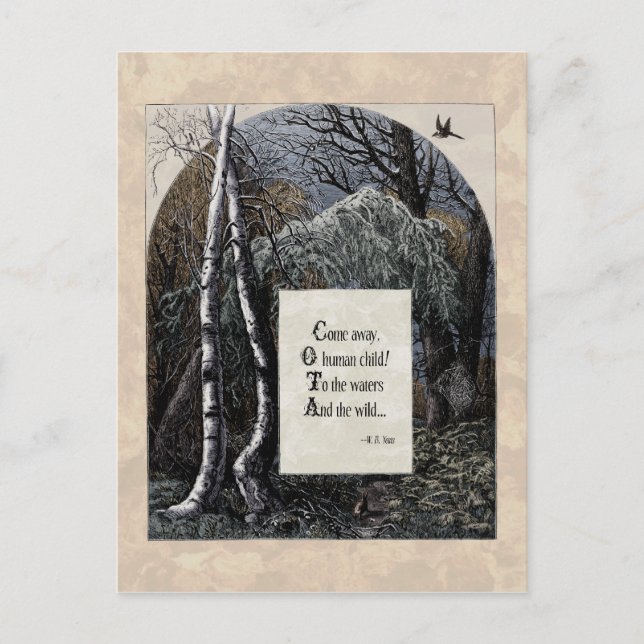 Yeats "The Stolen Child" Victorian Postcard (Front)