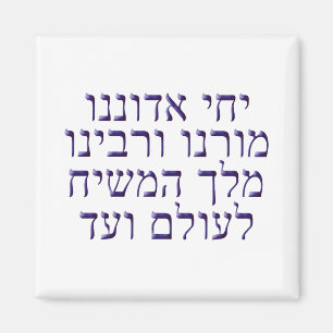 Yechi Adoneinu Moreinu v'Rabbeinu Magnet