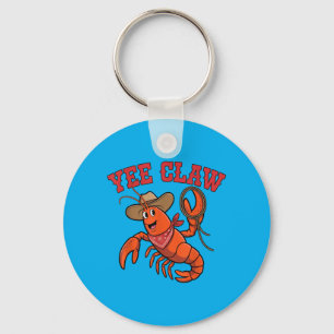 Yee Claw Cowboy Lobster Fun Design For Seafood Key Ring