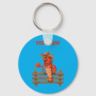 Yee Claw Cowboy Lobster Fun Design For Seafood Key Ring