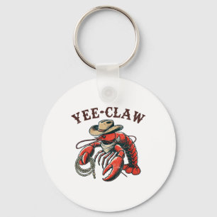 Yee Claw! Funny Crawfish Cajun Seafood Festival Key Ring