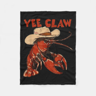 Yee Claw Lobster Cowboy Western Beach Amalfi Coast Fleece Blanket