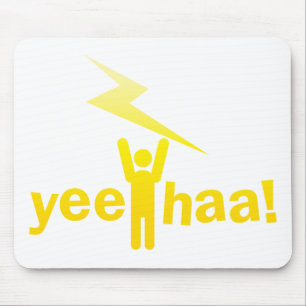 yee haa ! lightning man mouse pad