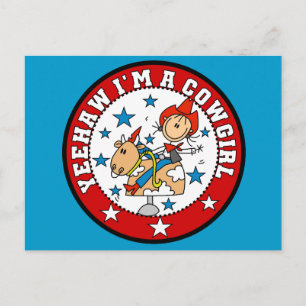 Yee Haw Cowgirl Tshirts and Gifts Postcard