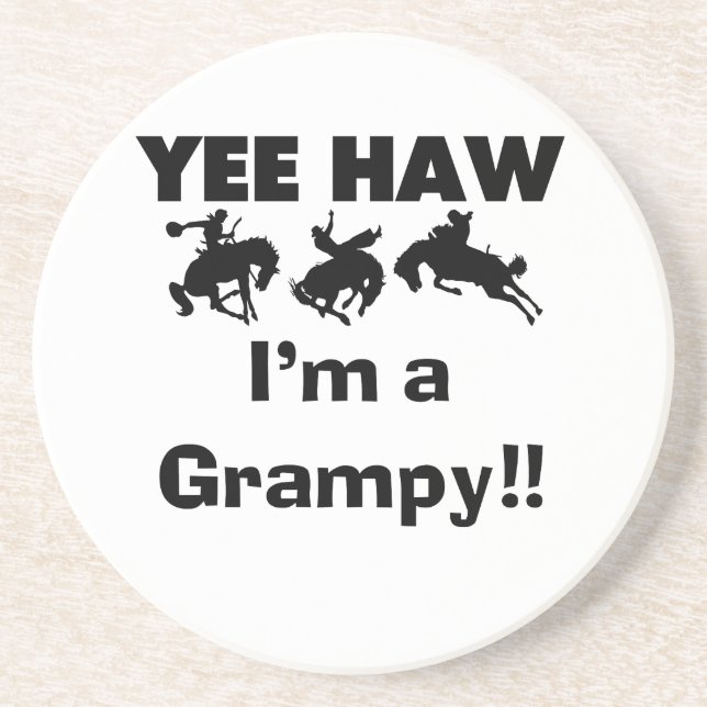 Yee Haw I'm a Grampy T-shirts and Gifts Coaster (Front)
