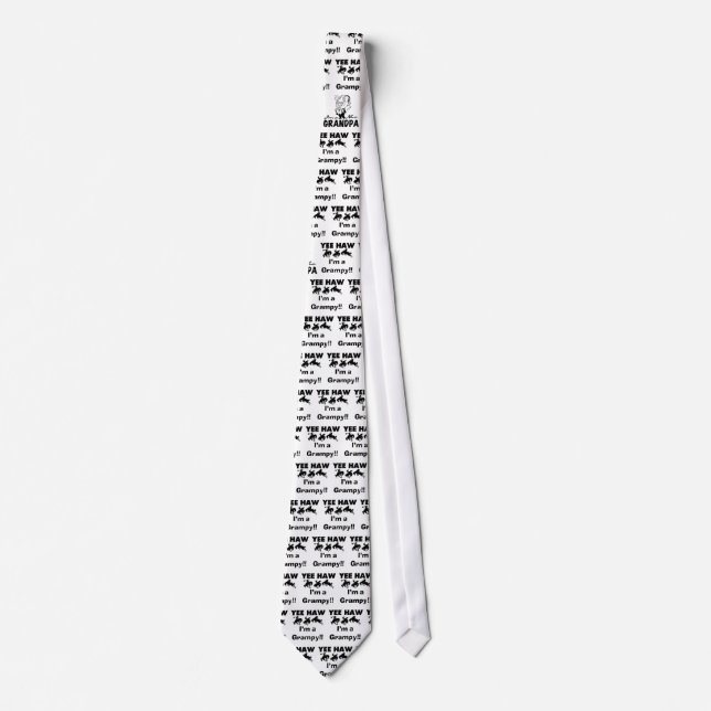 Yee Haw I'm a Grampy T-shirts and Gifts Tie (Front)