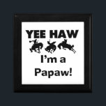 Yee Haw I'm a Papaw T-shirts and Gifts Gift Box<br><div class="desc">Yee Haw I'm a Papaw T-shirts,  mugs,  cards,  stickers,  announcement buttons,  papaw keepsakes,  and other papaw apparel and gifts with a buckaroo horse and black text design. These apparel and gift items are perfect for first time grandparents or seasoned papaw of a new arrival!</div>
