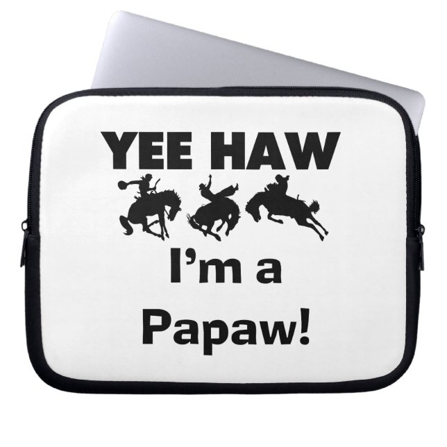 Yee Haw I'm a Papaw Tshirts and Gifts Laptop Sleeve (Front)