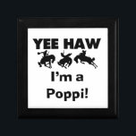 Yee Haw I'm a Poppi T-shirts and Gifts Gift Box<br><div class="desc">Yee Haw I'm an Poppi T-shirts,  mugs,  cards,  stickers,  announcement buttons,  keepsakes,  and other poppi apparel and gifts with a buckaroo horse and black or white text design. These poppi apparel and gift items are perfect for first time grandparents or seasoned poppis of a new arrival!</div>