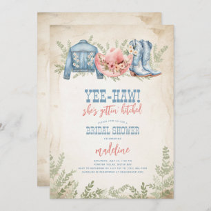 Yee-Haw She's Gettin Hitched Bridal  Invitation
