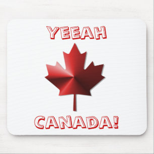 Yeeah Canada Flag Maple Leaf Mousepad